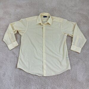 JA John Ashford shirt men’s 16 32-33 long sleeve yellow Dress Shirt